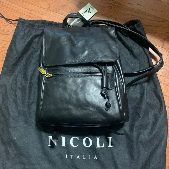 NICOLI | Bags | New Nicoli Leather Backpack Super Cute With  display picture 1
